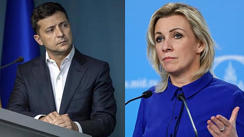 المتحدثة باسم الخارجية الروسية والرئيس الأوكراني