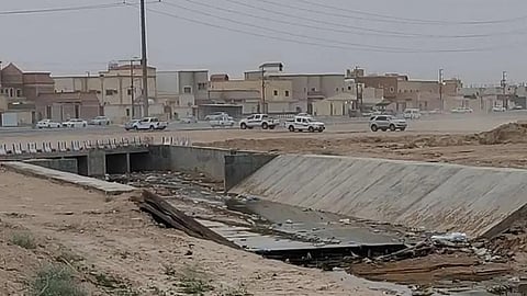 قناة تصريف السيول شمال حفر الباطن