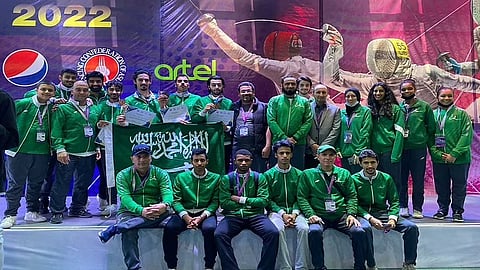 أبطال المنتخب السعودي للمبارزة