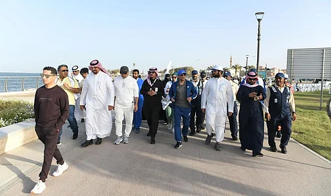 جانب من إطلاق مبادرة الدمام تمشي