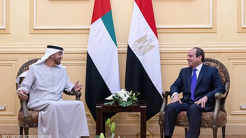 الرئيس المصري عبدالفتاح السيسي يستقبل الشيخ محمد بن زايد