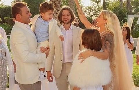 جويل مردينيان خلال حفل الزفاف