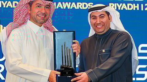 جانب من تسلم «رتال» جائزة أكبر مشروع إسكاني في معرض ريستاتكس