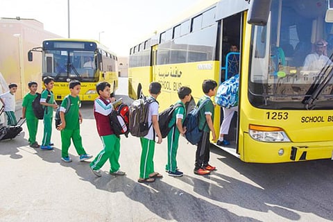 حافلات المدارس في المملكة. (أرشيفية)