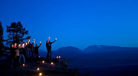 جانب من فعاليات الاحتفاء بساعة الأرض