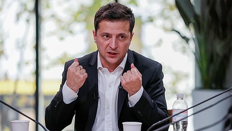 الرئيس الأوكراني فولودومير زيلنيسكى