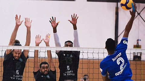 مباراة الهلال والأهلي للكرة الطائرة.