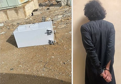 إتلاف جهاز ساهر بالمخواة