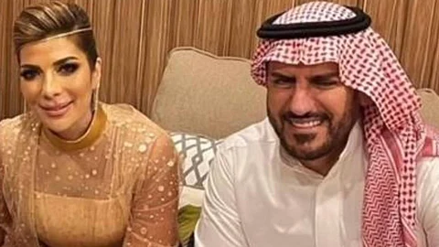 الفنانة السورية أصالة وزوجها