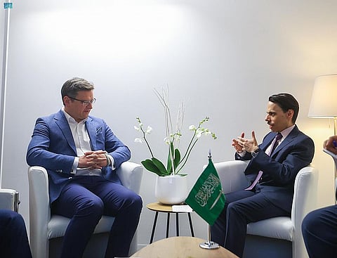 جانب من لقاء وزير الخارجية بنظيره الأوكراني