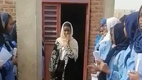 جانب من استقبال الطفلة السودانية وعد