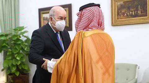 الأمير فيصل بن فرحان والرئيس الجزائري