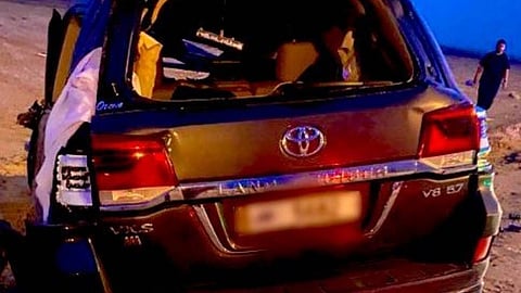 سيارة من حادث التصادم