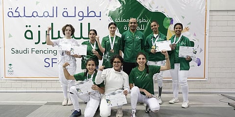 تتويج الفائزات ببطولة المملكة للمبارزة