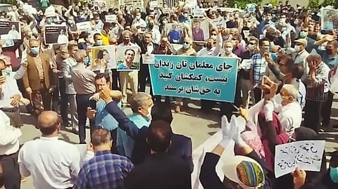 تظاهر المعلمين في إيران