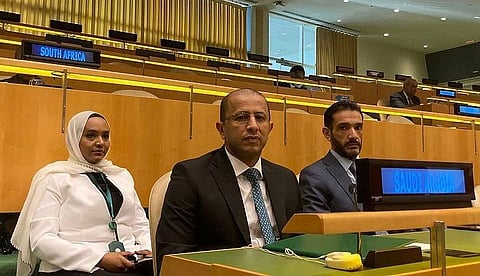 القائم بالأعمال بالإنابة في وفد المملكة الدائم لدى الأمم المتحدة المستشار محمد بن عبدالعزيز العتيق