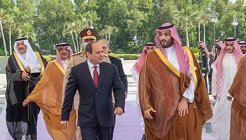 ولي العهد يستقبل الرئيس المصري السيسي