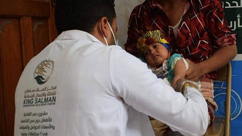 جانب من مشروع دعم التغذية للأطفال