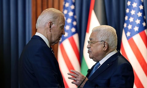 الرئيس الفلسطيني محمود عباس يلتقي بالرئيس الأمريكي جو بايدن