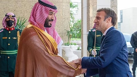 ولي العهد والرئيس ماكرون - أرشيفية