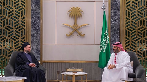 استقبال ولي العهد لعمار الحكيم