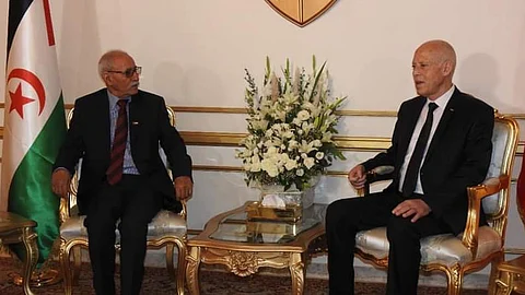 قيس سعيد يستقبل زعيم البوليساريو