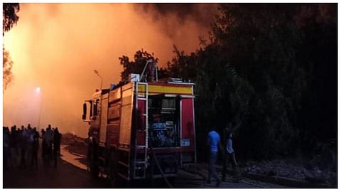 حريق استوديوهات العدل جروب