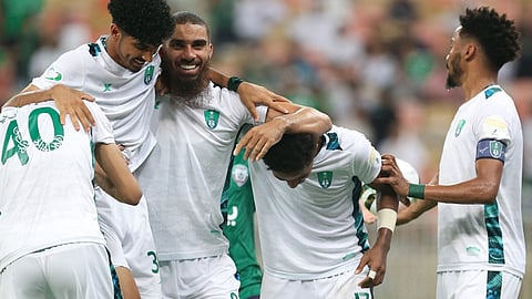 من مباراة الأهلي والخلود في دوري يلو