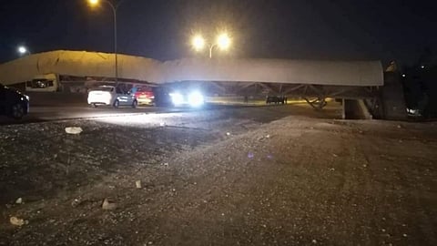 انهيار جسر مشاة في الأردن