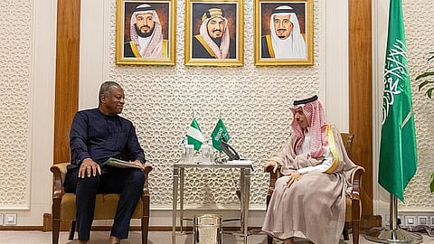الأمير فيصل بن فرحان ووزير خارجية نيجيريا