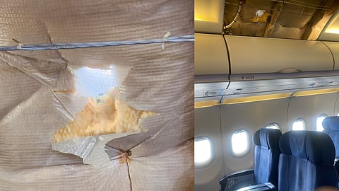 رصاصة طائشة تخترق طائرة