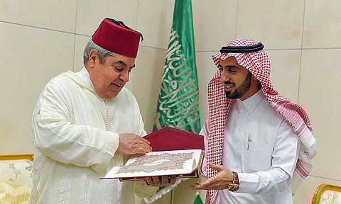 وفد مؤسسة محمد السادس لنشر المصحف بالمغرب يزور مجمع الملك فهد لطباعة القرآن