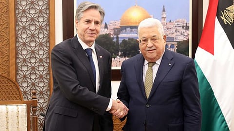 أنتوني بلينكن والرئيس الفلسطيني