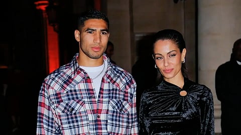 أشرف حكيمي وزوجته