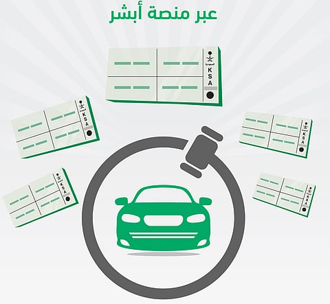 مزاد اللوحات المميزة عبر منصة أبشر