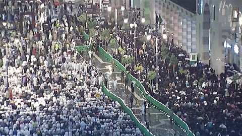 أمطار غزيرة على المسجد النبوي