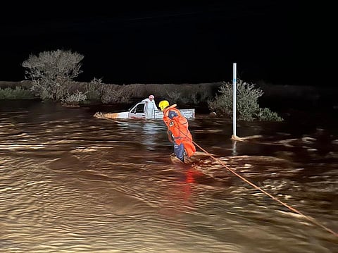 إنقاذ محتجزين في سيل بالدوادمي
