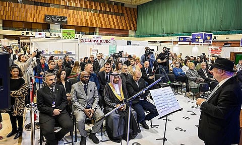 جانب من افتتاح الجناح السعودي