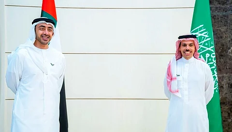 الأمير فيصل بن فرحان والشيخ عبدالله بن زايد - ارشيفية