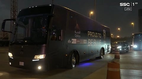 حافلة نادي الهلال تصل استاد الملك فهد الدولي لمواجهة أوراوا الياباني