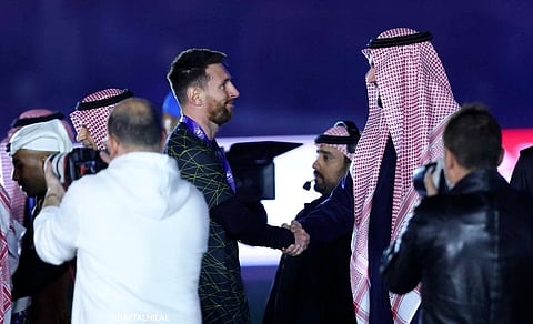 ليونيل ميسي وفهد بن نافل