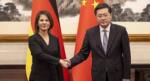 وزير الخارجية الصيني ونظيرته الألمانية