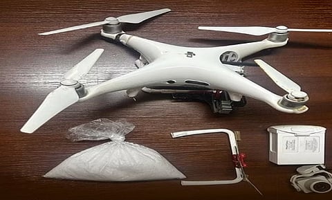 محاولة تهريب مخدرات بواسطة طائرة مسيرة