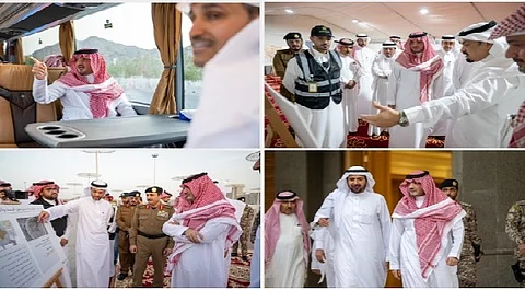 وزير الداخلية يتفقد مشاريع المشاعر المقدسة