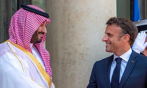 الأمير محمد بن سلمان ولي العهد والرئيس الفرنسي