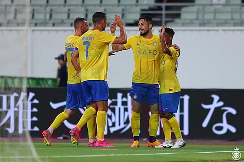 النصر يتعادل مع إنتر ميلان