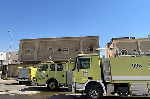 حريق في شقة بتبوك