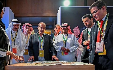 جانب من الوفد الإعلامي السعودي