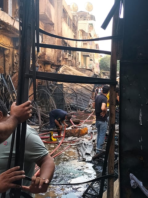 حريق في السيدة زينب