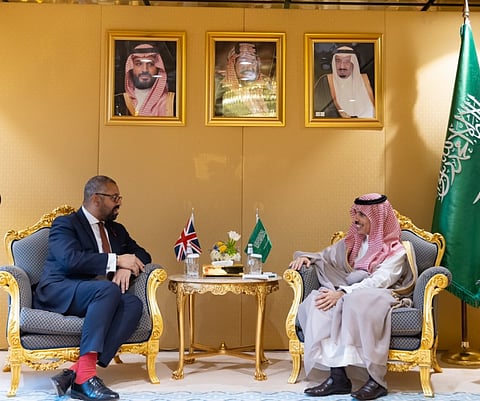 وزير الخارجية يستقبل نظيره البريطاني